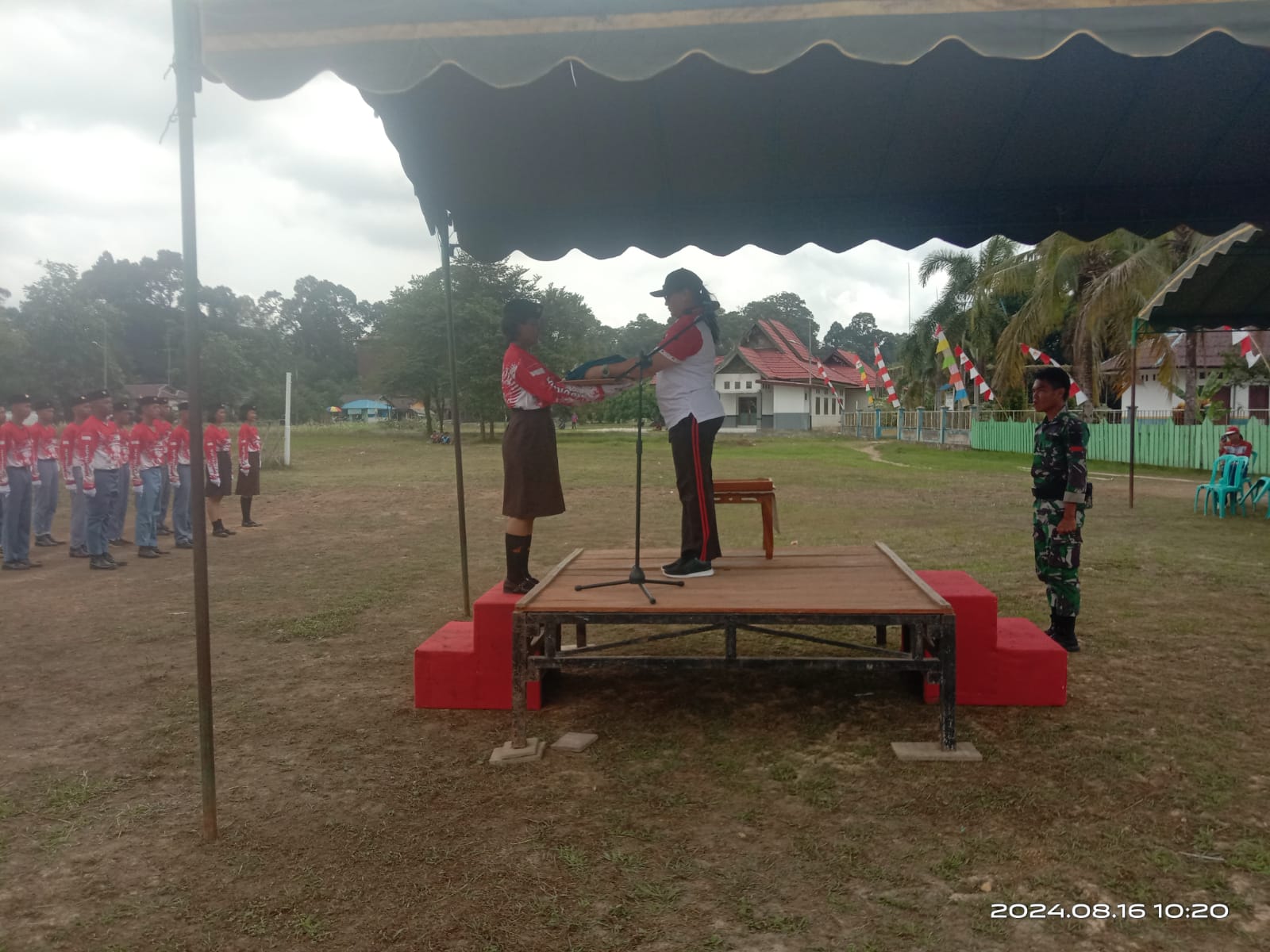 Camat Tewang Sangalang Garing mengikuti kegiatan gladi bersih
