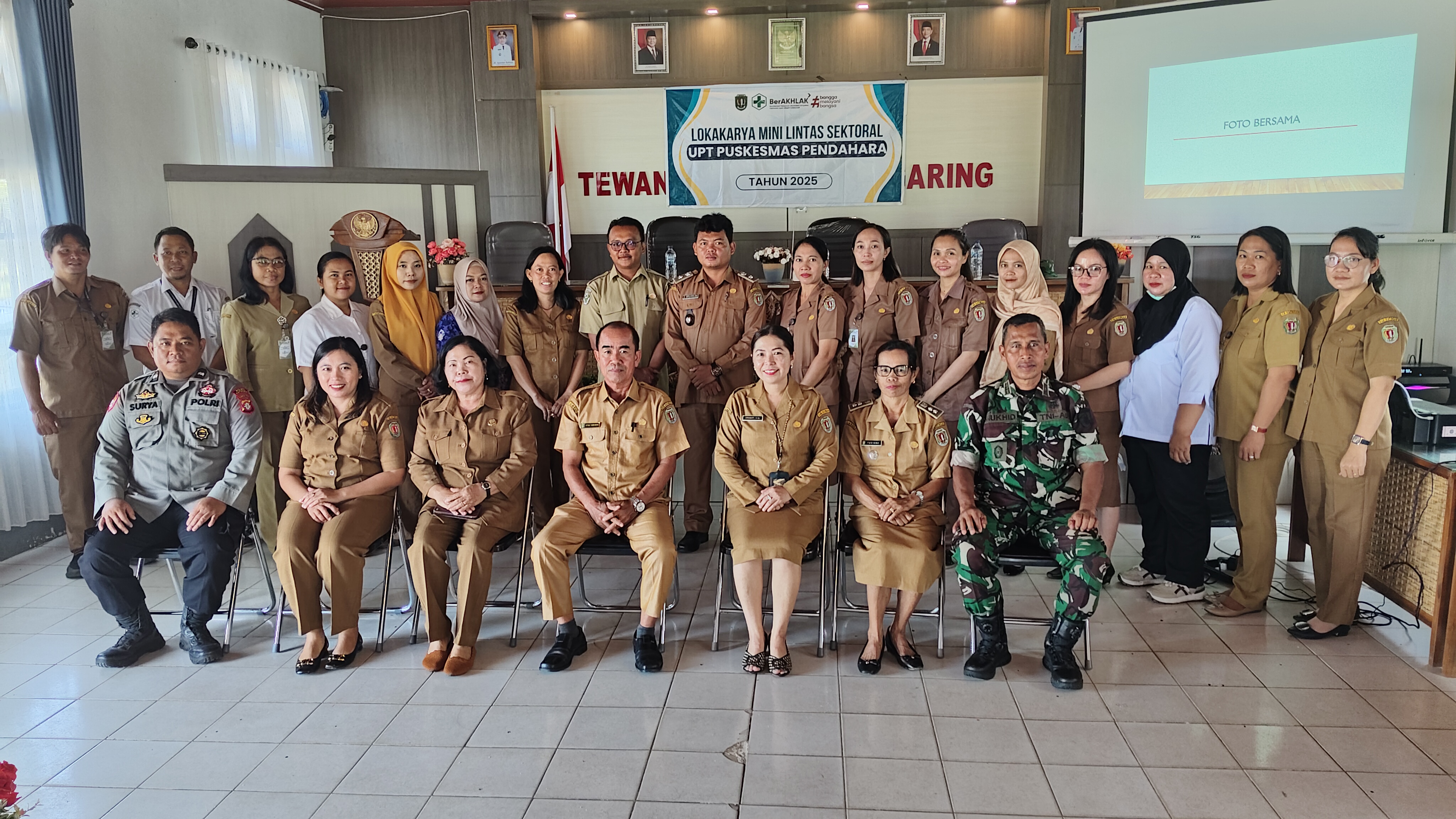 LOKAKARYA MINI LINTAS SEKTORAL UPT PUSKEMAS PENDAHARA DI KECAMATAN TEWANG SANGALANG GARING   